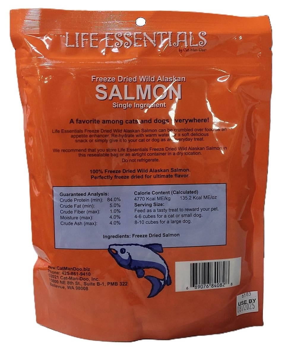 LIFE ESSENTIALS BY CAT-MAN-DOO bolsa de 5 oz con cierre para frescura.
