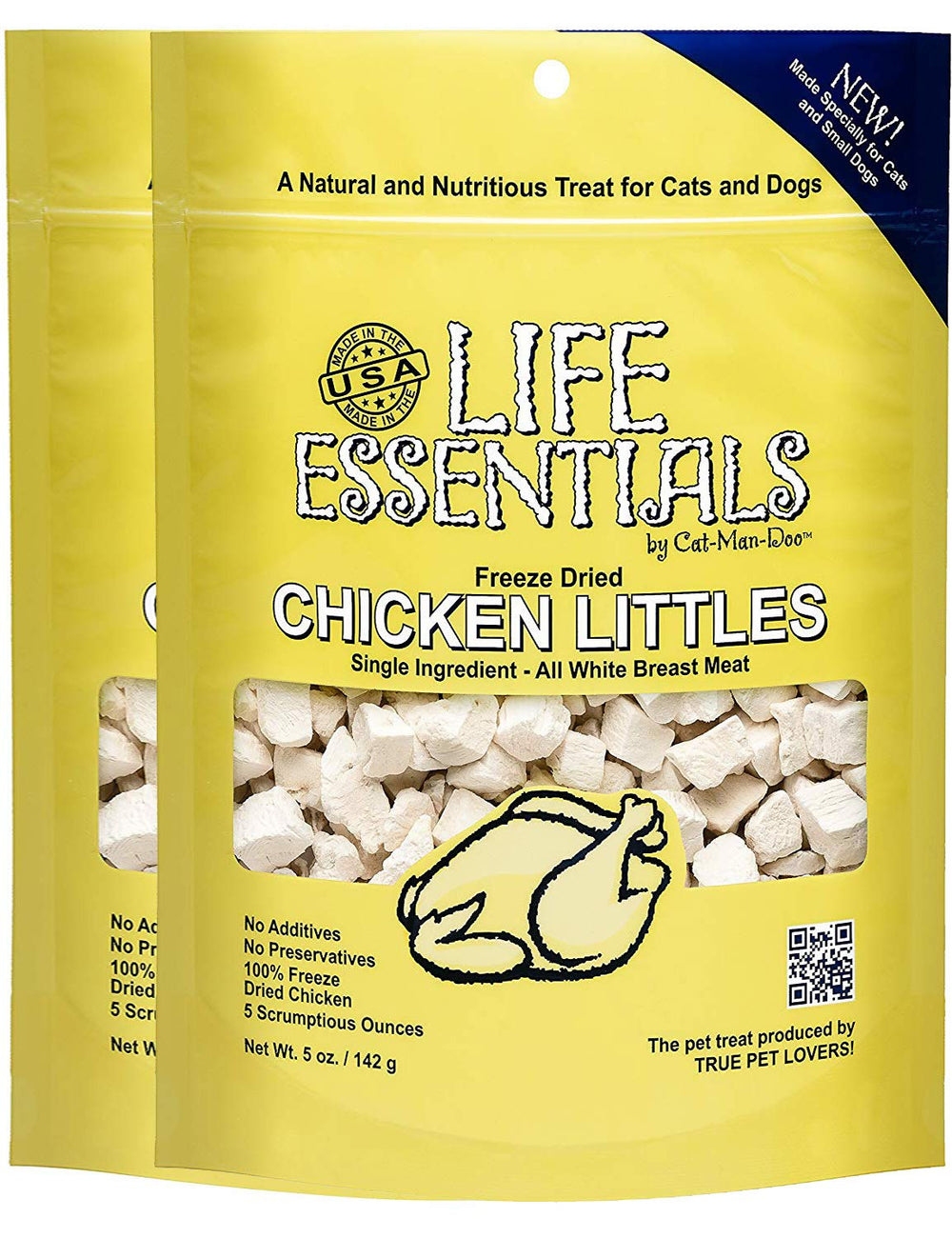 LIFE ESSENTIALS BY CAT-MAN-DOO, empaque dos-pack frente, práctico para almacenar en casa.