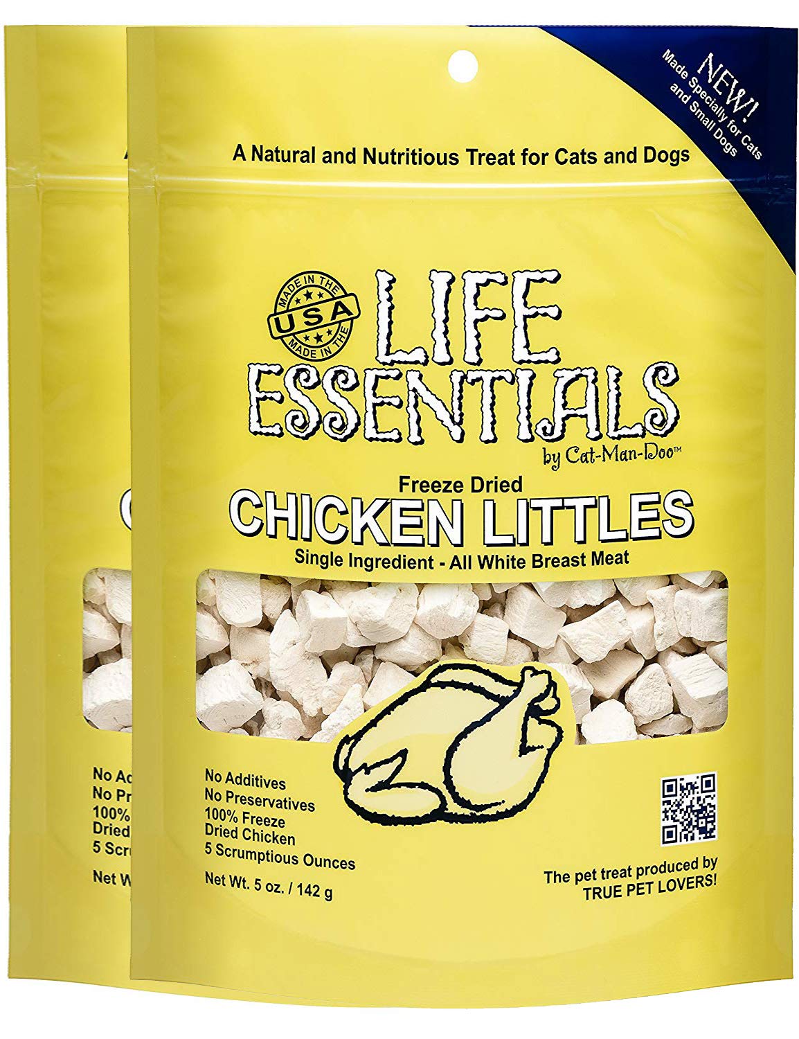 LIFE ESSENTIALS BY CAT-MAN-DOO, empaque dos-pack frente, práctico para almacenar en casa.