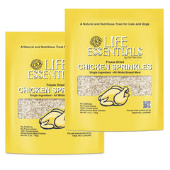 LIFE ESSENTIALS CAT-MAN-DOO Polvo de pollo crujiente para golosinas naturales.