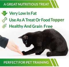 Topping de alimento LIFE ESSENTIALS CAT-MAN-DOO con pollo crujiente.