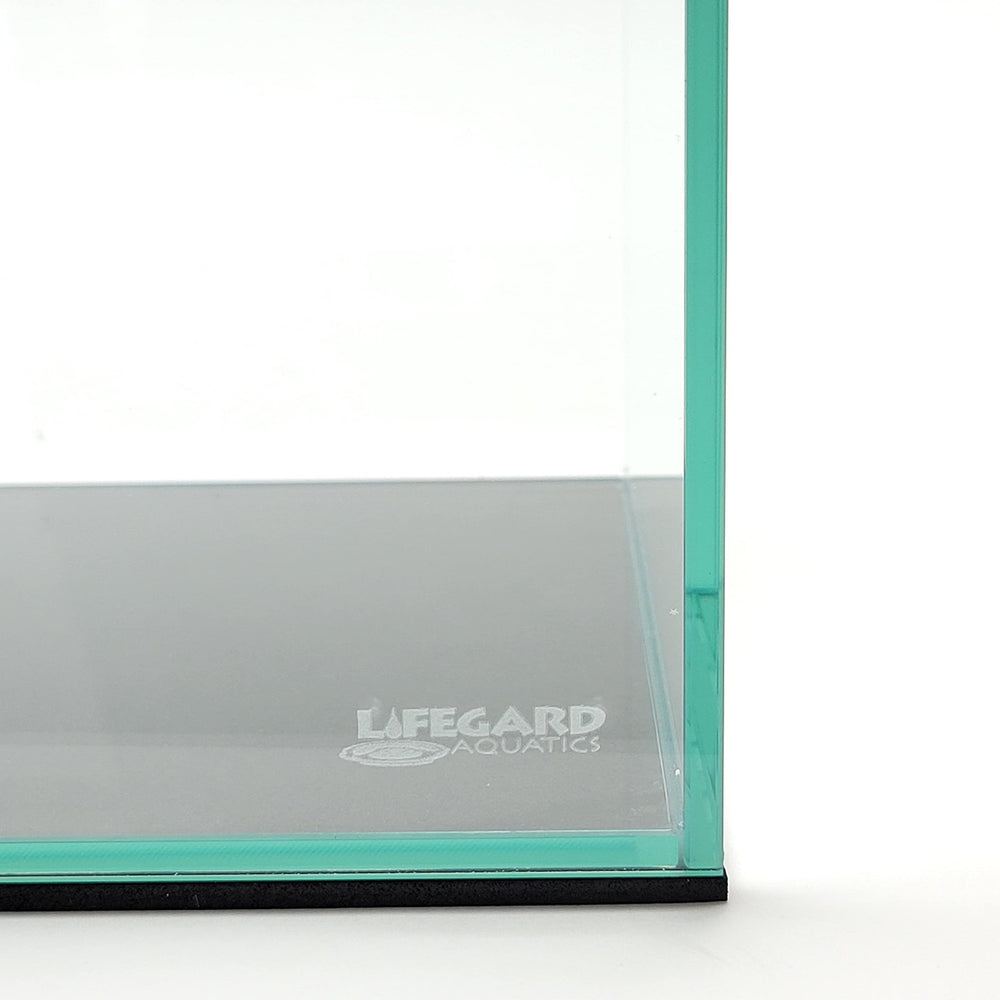 Acuario Lifegard Aquatics de 10 galones con filtración integrada para montaje sencillo.