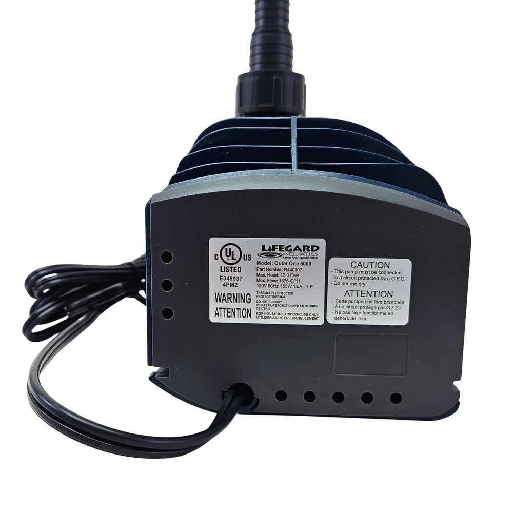 Lifegard Quiet One Pro 1664 galones por hora, flujo máximo para acuario grande