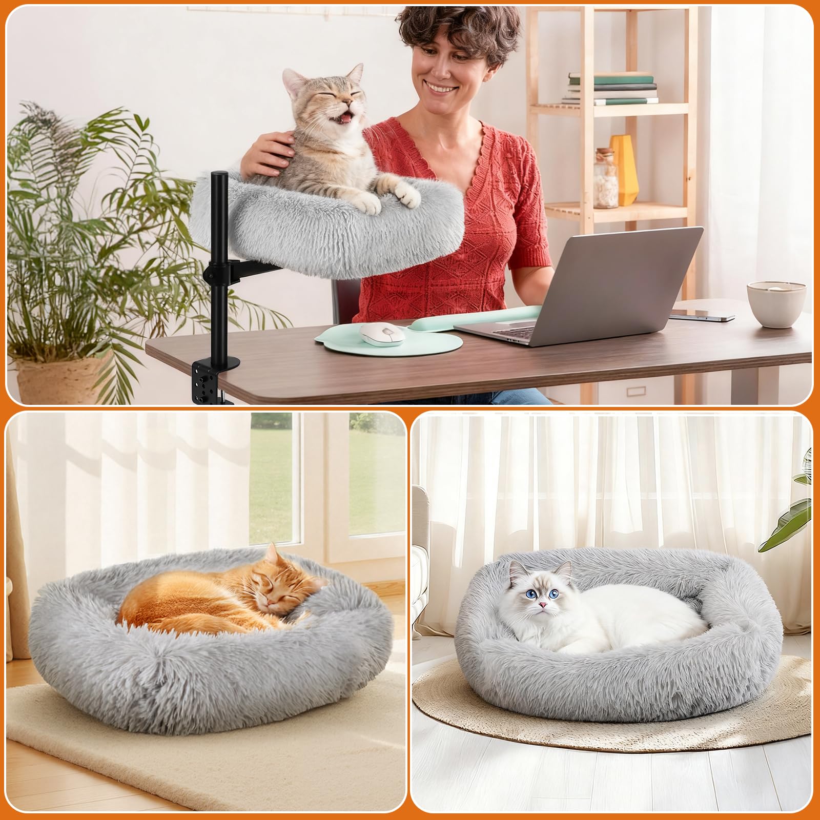 LifeIdeas acolchado cama gato: superficie suave y cálida para descansar