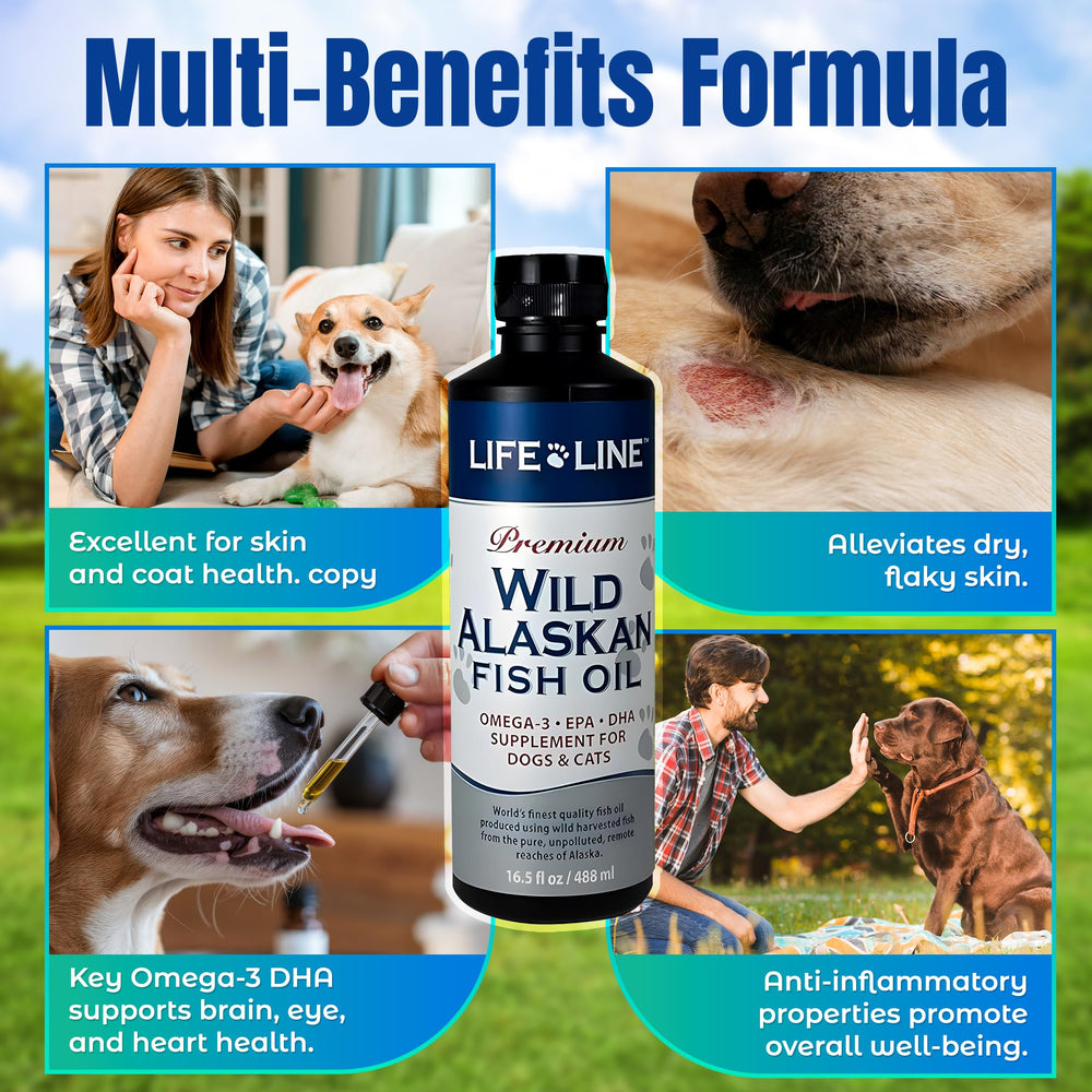 Life Line Pet Nutrition etiqueta ingredientes: fuente de Omega-3 de alta pureza.