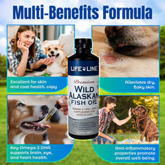 Life Line Pet Nutrition etiqueta ingredientes: fuente de Omega-3 de alta pureza.