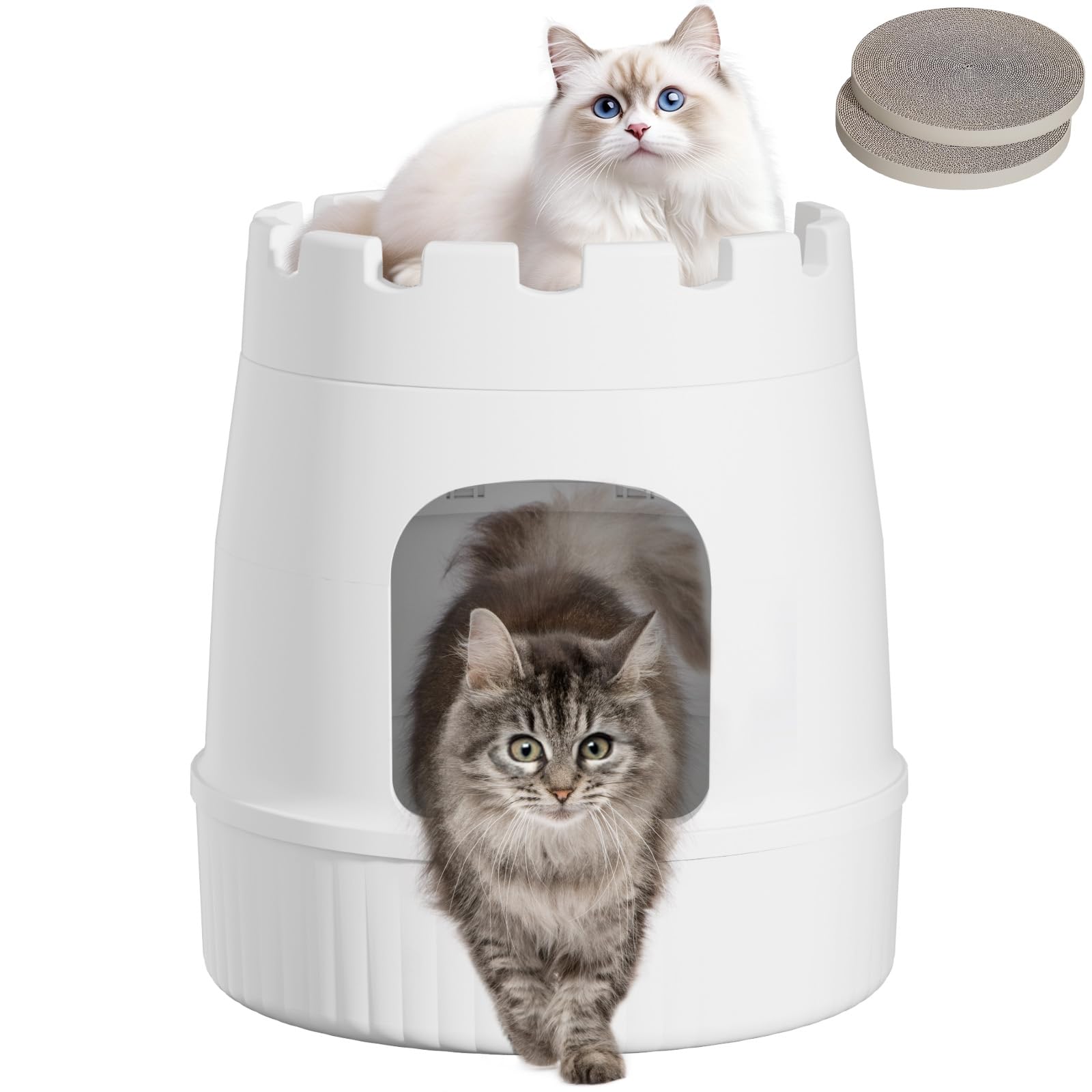 Lifewit castillo-gato casa con tabla rasca: entretenimiento y descanso en uno