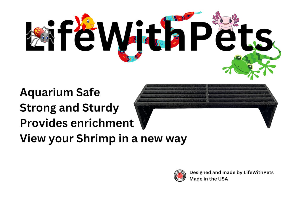 LifeWithPets Material duradero negro, seguro para acuarios y uso prolongado.