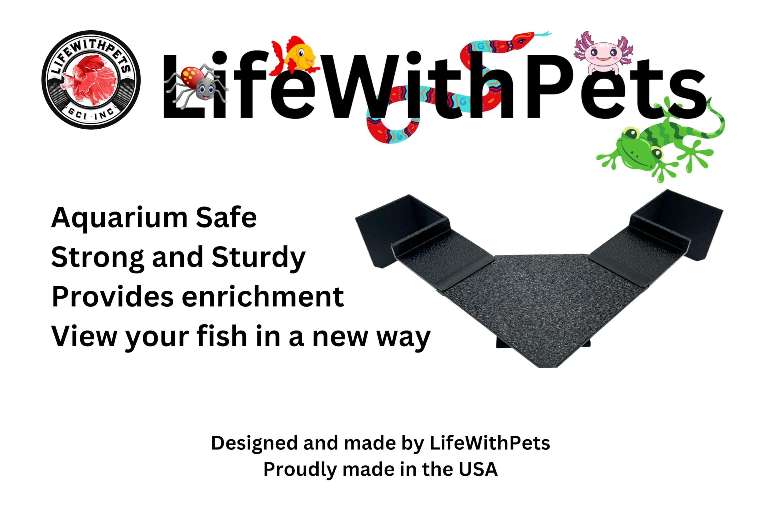 LifeWithPets refugio reptil tunel bajo grava, refugio adicional para terrarios mixtos.