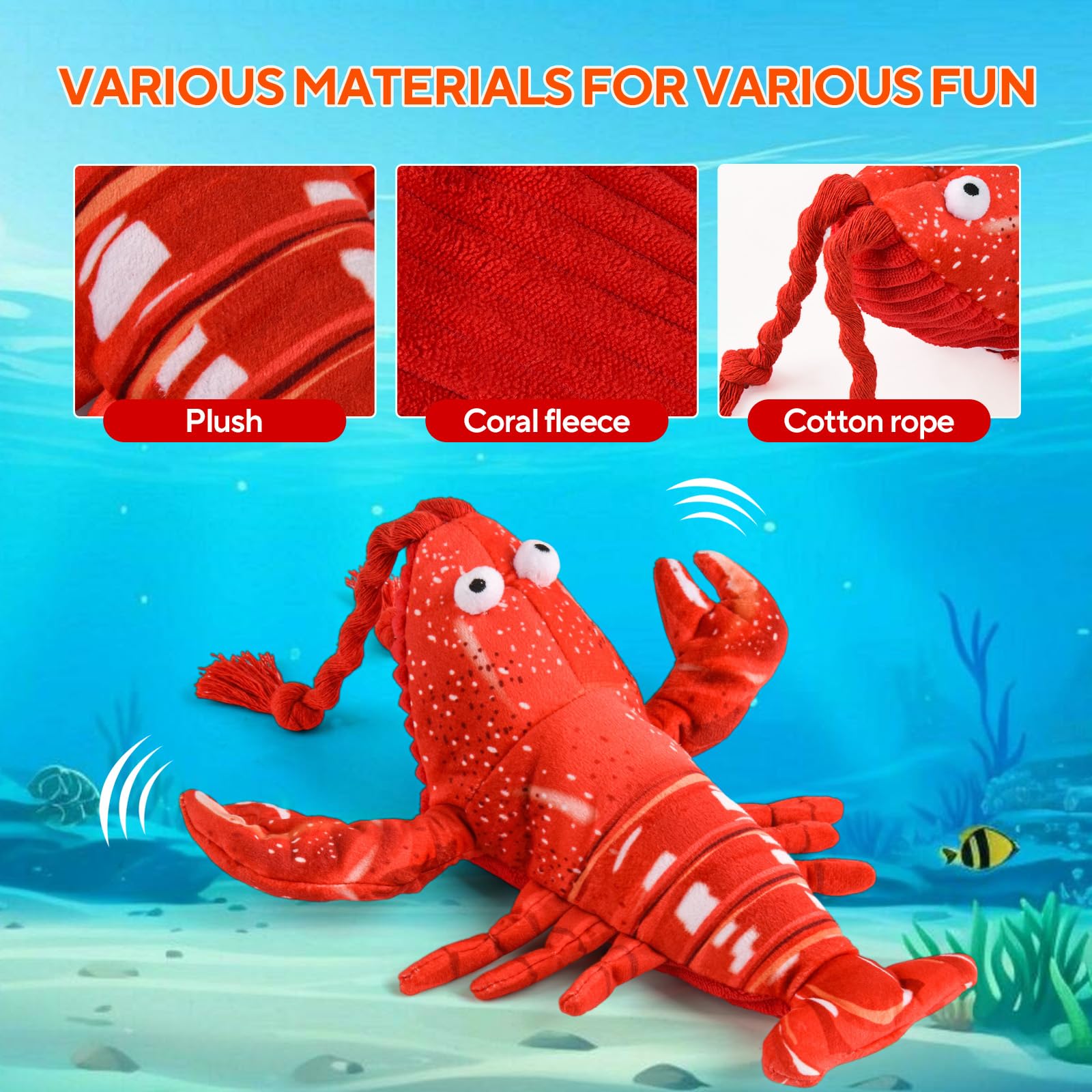 LIFLIX Flappy Lobster: material suave y fácil de limpiar