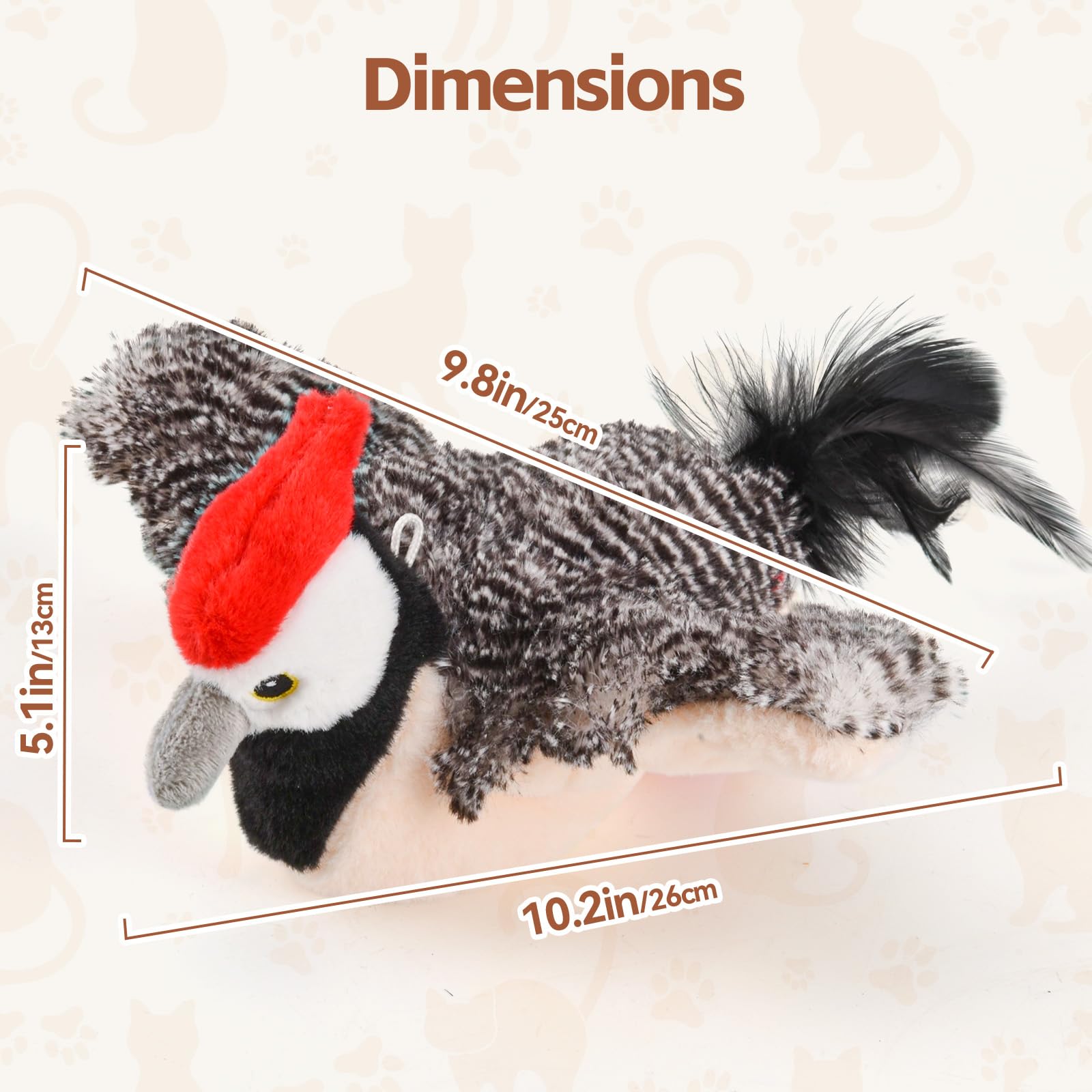 LIFLIX Pajaro con chirrido realista para captar la atención del felino.