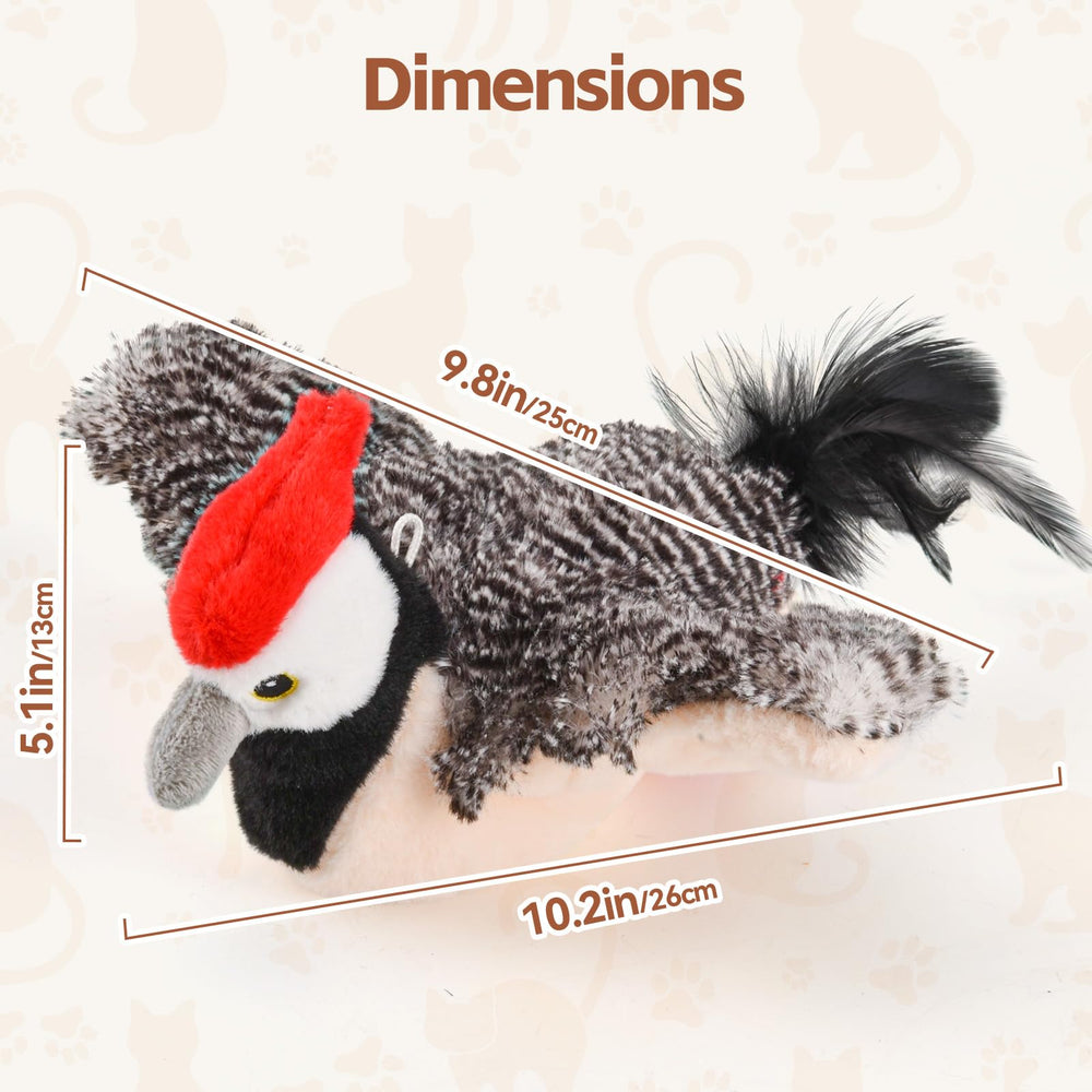 LIFLIX Pajaro con chirrido realista para captar la atención del felino.