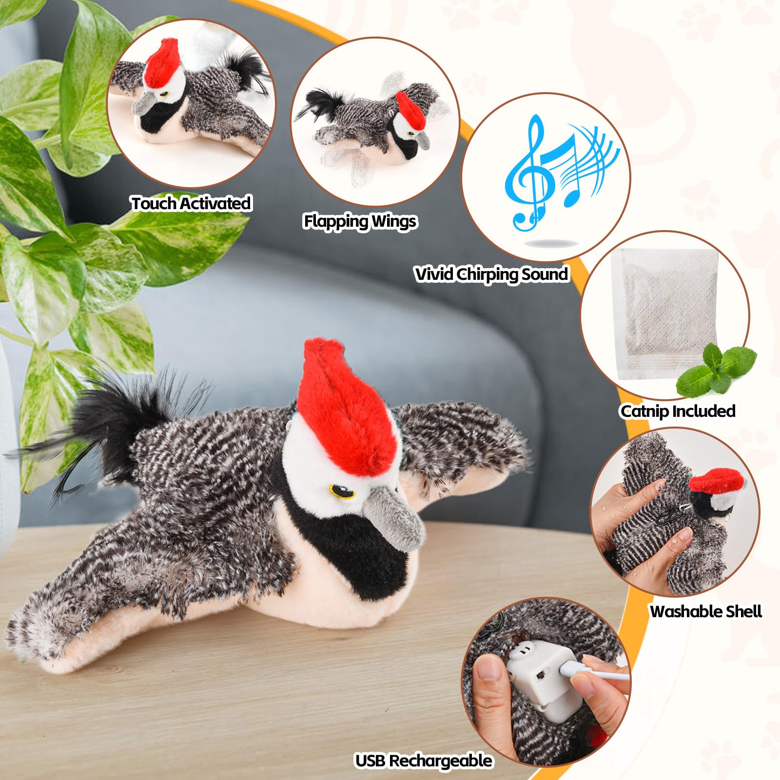 Juguete de peluche duradero de LIFLIX para morder y acurrucarse.