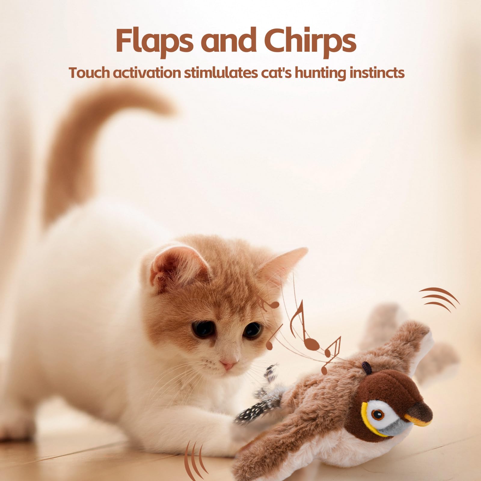 LIFLIX Peluche con texturas variadas, estimula instintos de caza.