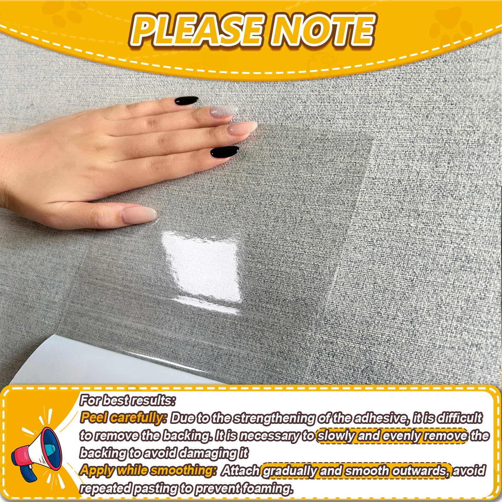LIHBIH cinta transparente para evitar arañazos de gatos.