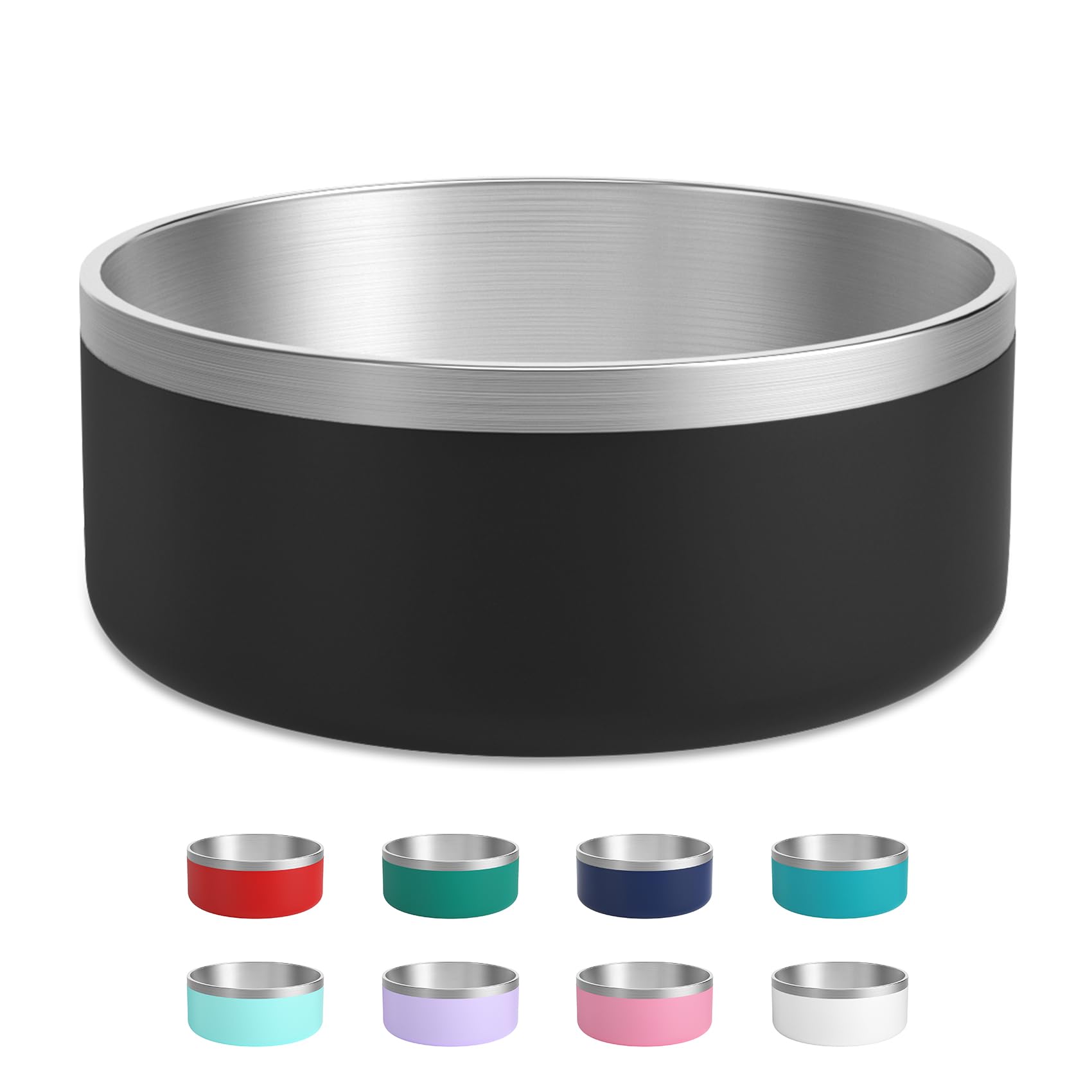 LIHOOOOM cuenco grande para perros de acero inoxidable, duradero para comida y agua.