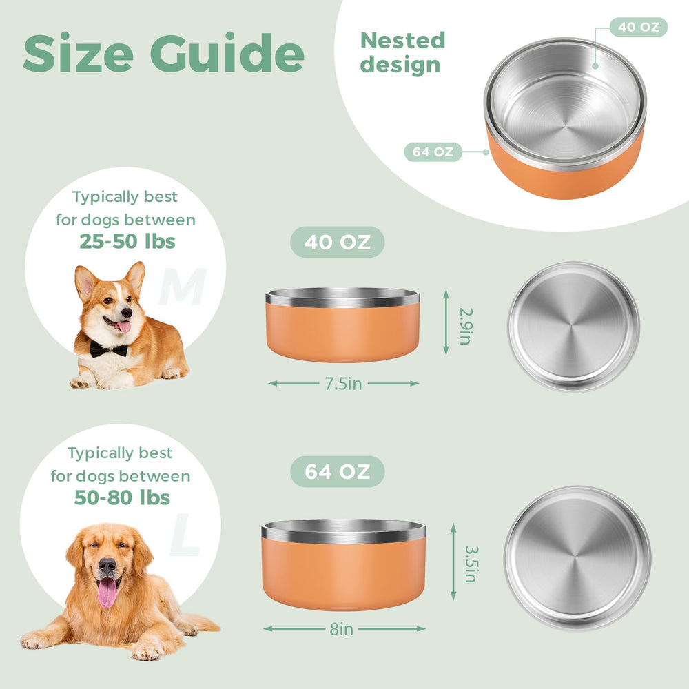 LIHONG comedero 64 onzas, gran capacidad para perros grandes.