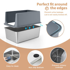LIHOOOOM caja de litter con medidas amplias para espacios grandes