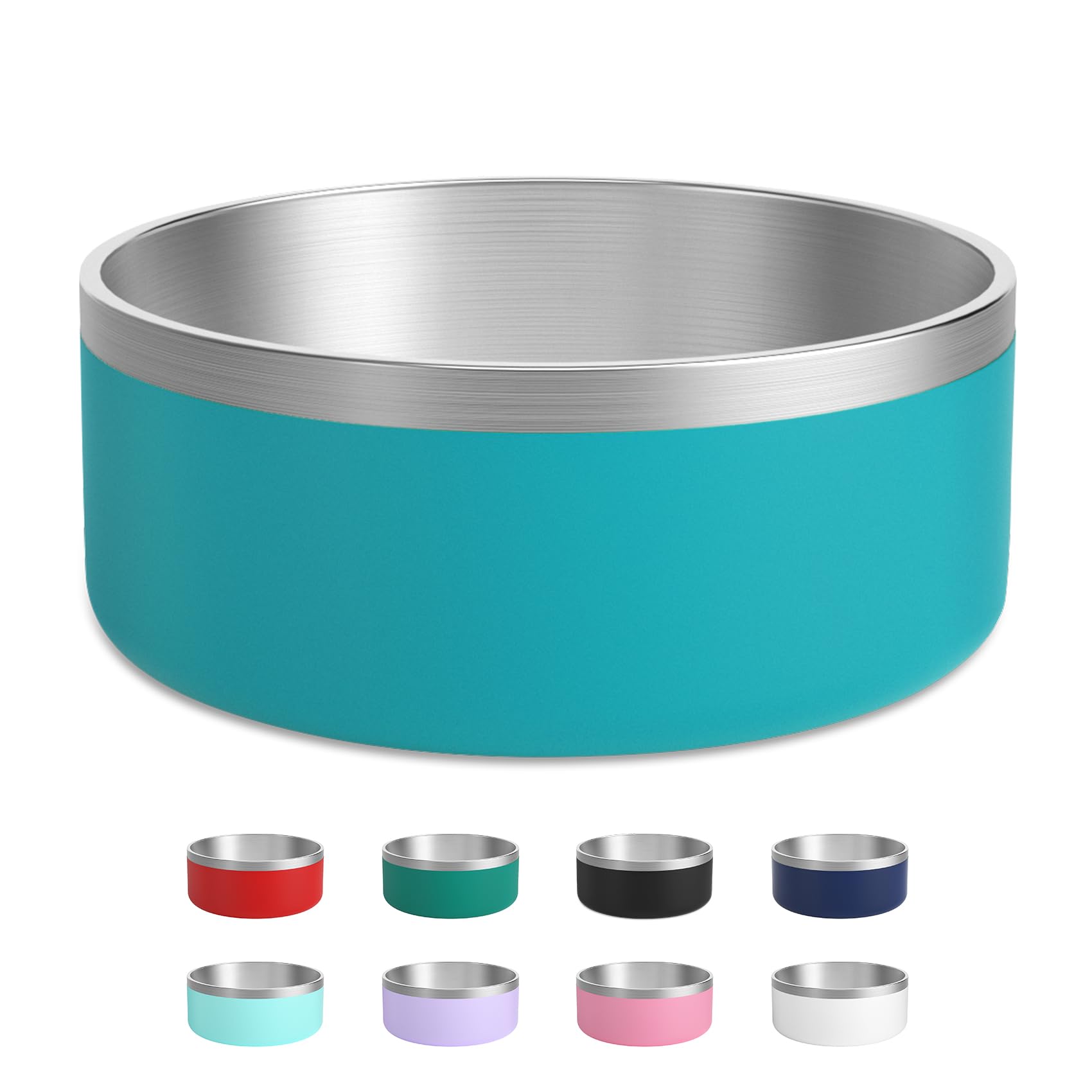 LIHOOOOM bebedero de acero inoxidable grande para perros, duradero y fácil de limpiar.