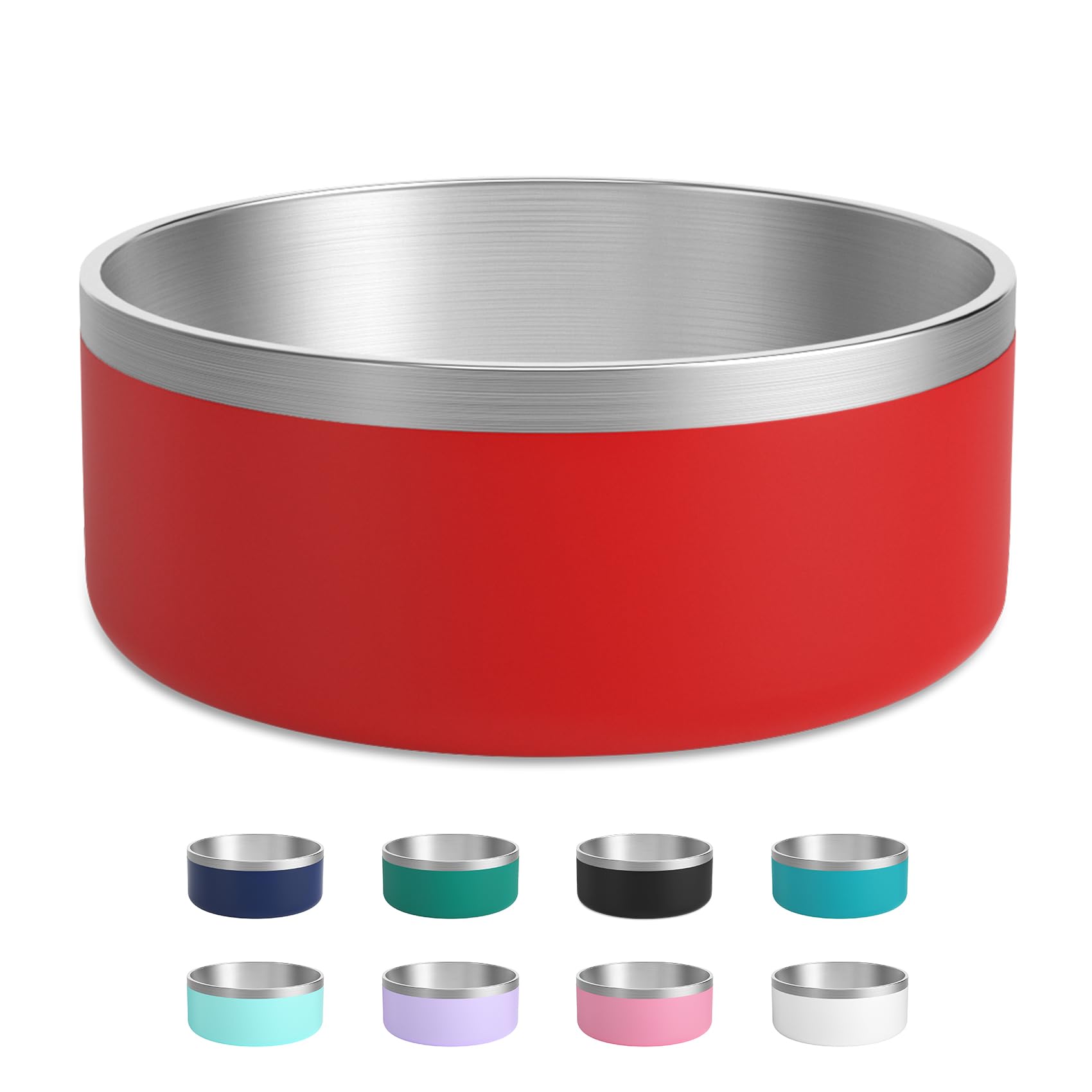 LIHOOOOM tazón de acero inoxidable para perros grandes, duradero y fácil de limpiar