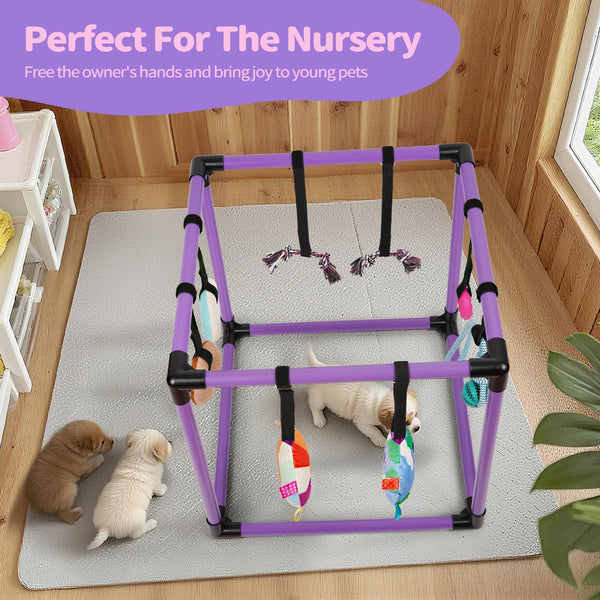 Liitrton Puppy Play Gym, espacio interior compacto para juegos diarios de cachorros.