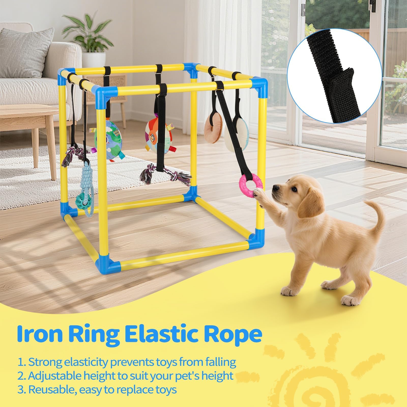 Liitrton Puppy Play Gym montaje rapido sin herramientas en casa