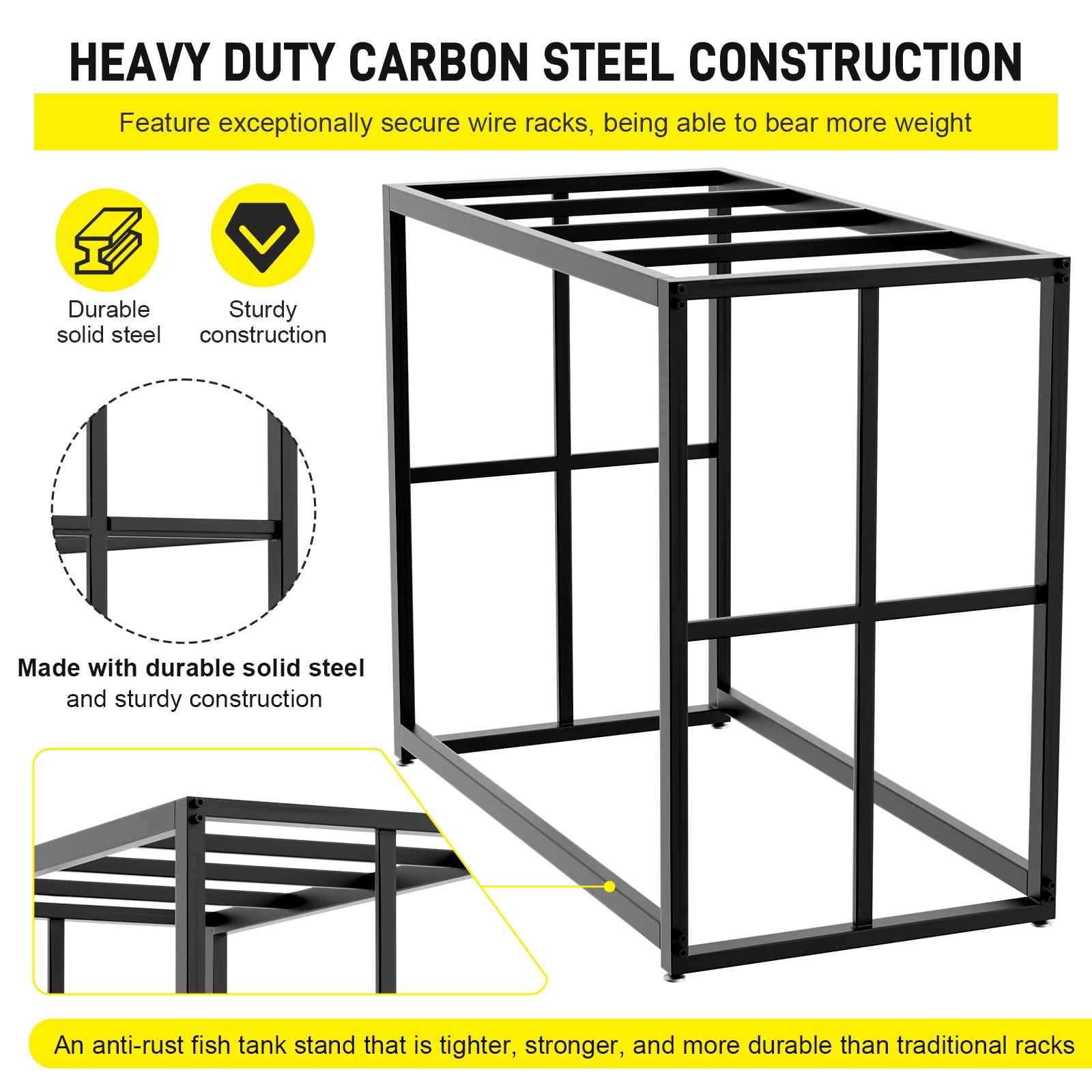 Likeem: dimensiones 36.5x18.5x29.5 pulgadas para 40 galones.