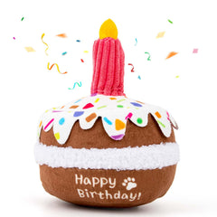 Juguete lilfrd torta de cumpleaños para perro, suave y apto para juego