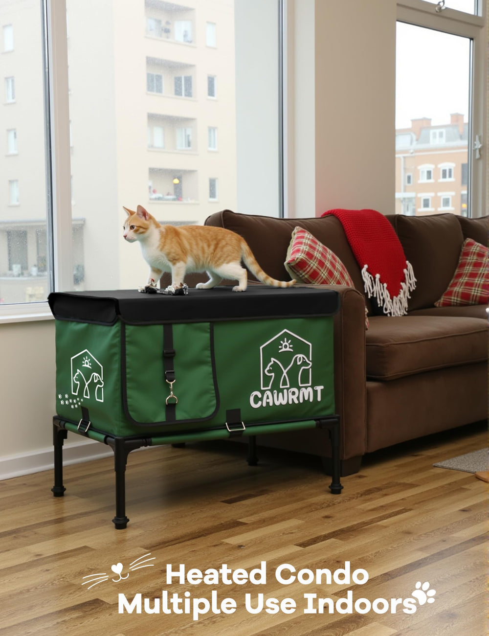 LiLadayd ventanas-ventiladas-casa-gato: ventilación agradable y protección contra la lluvia.