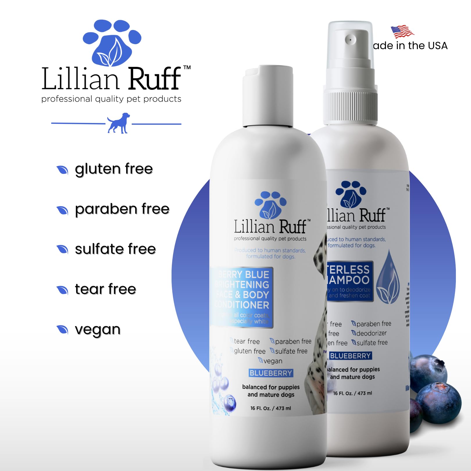 Lillian Ruff Arándano, apto para uso cercano a ojos sin irritación.