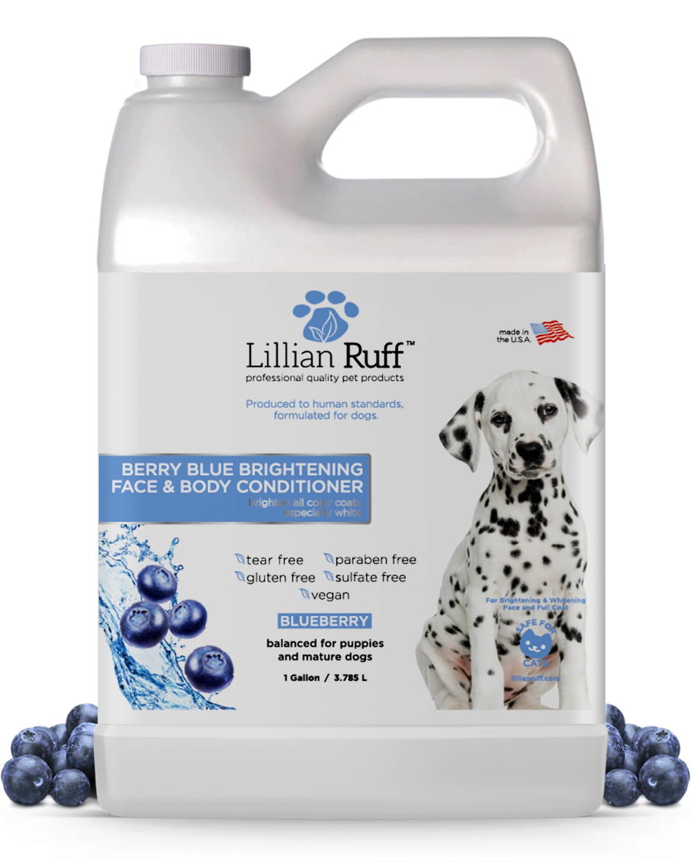 Lillian Ruff PRO Berry Blue: acondicionador para perros, brillo y suavidad del pelaje.