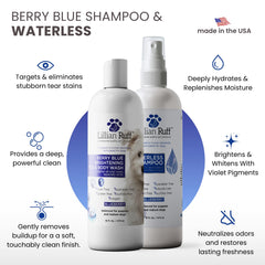 Lillian Ruff PRO Fórmula Berry Blue, eliminación de manchas de lágrima para ojos brillantes.