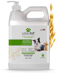 Lillian Ruff Pro Formula en botella con bomba, baño fácil y controlado para perros.