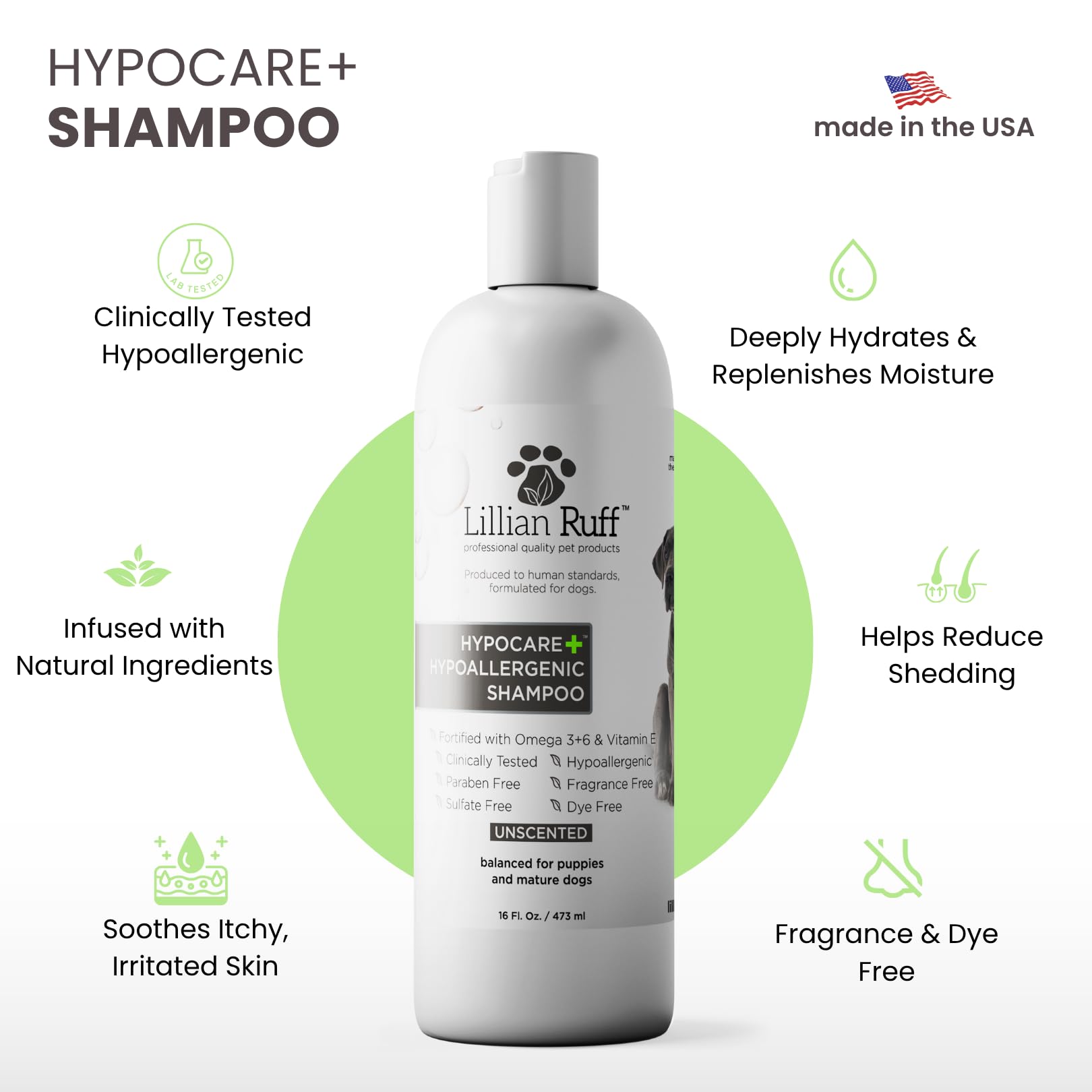Lillian Ruff HypoCare+ con aceite de coco y linaza cuida la hidratación de la piel