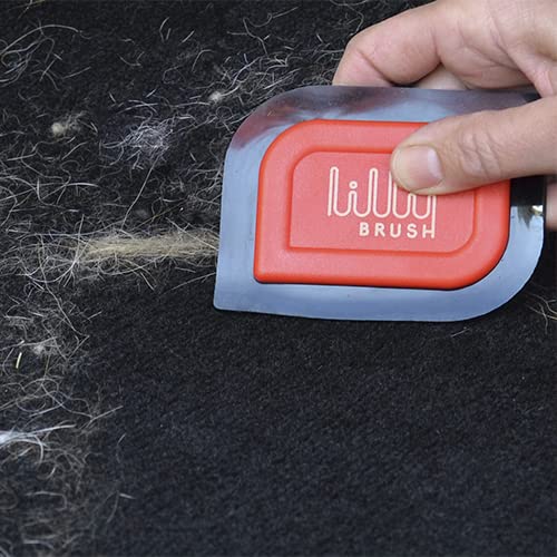 Lilly Brush Mini retirando pelo de alfombras y salón para una tela suave.