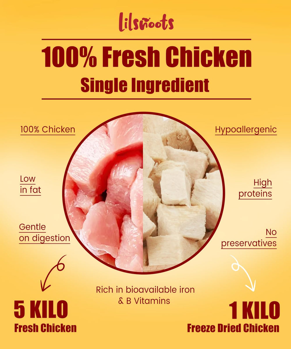 LILSNOOTS cubos de pollo, ingrediente único para dietas simples