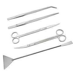 Tijeras curvas de LILYS PET para plantas acuáticas, recorte preciso.