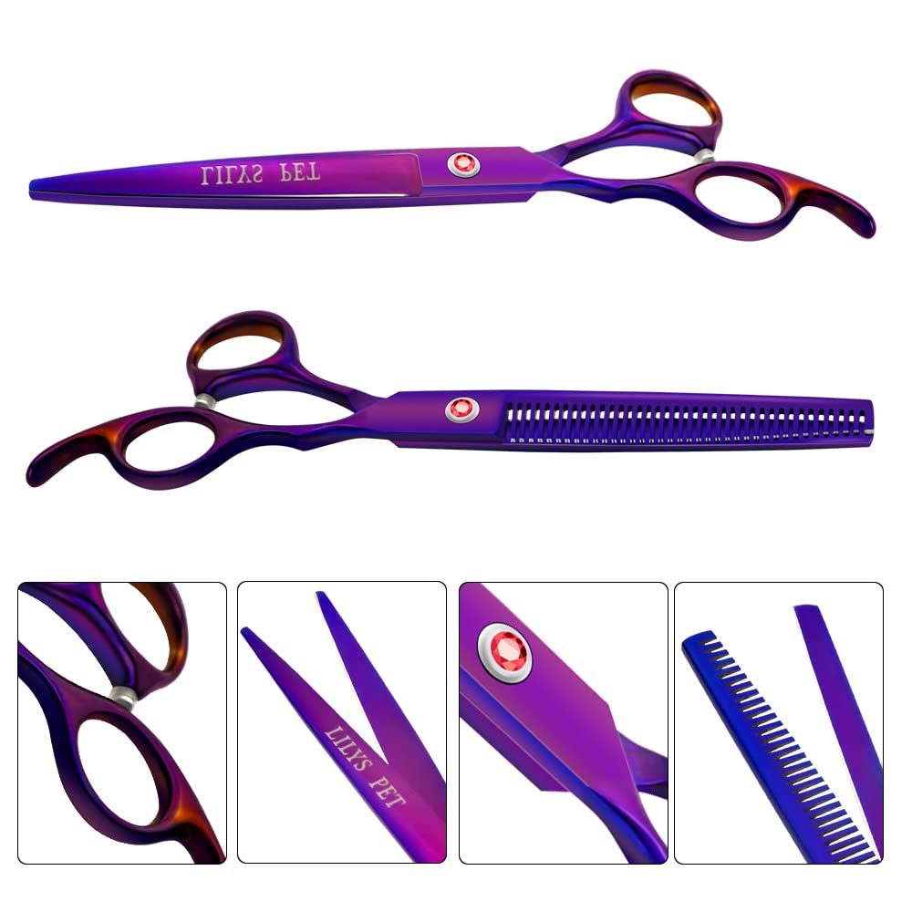 Tijeras Lilys Pet de afinar, 7-pulgadas, control y detalle en trabajos finos.