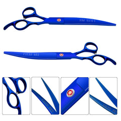 Tijeras Lilys Pet curvas de 7.5 pulgadas para contornos, recubrimiento de titanio.