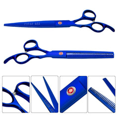 Tijeras Lilys Pet desbaste para pelaje con titanio recubierto y control de volumen.