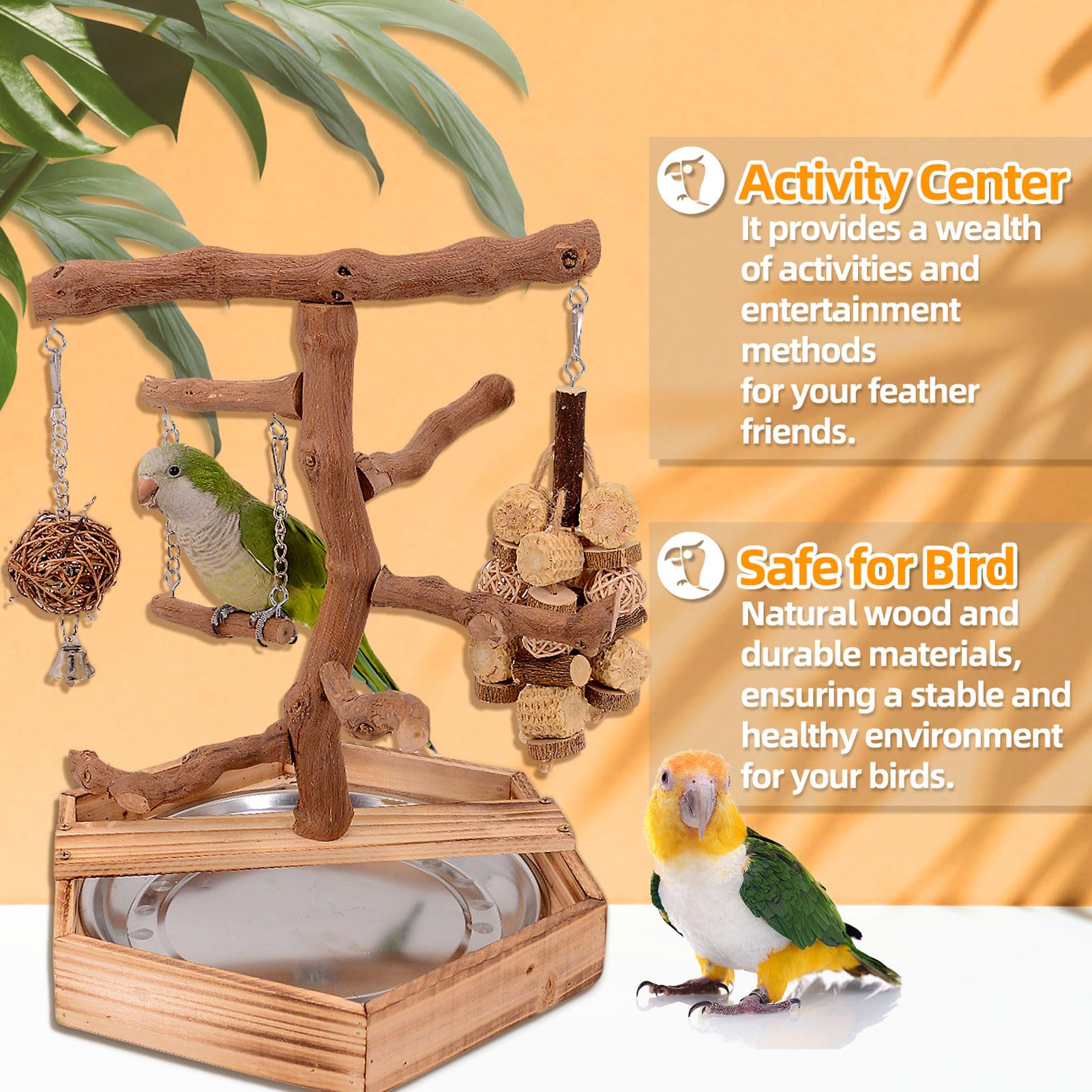 LIMIO plataforma exterior para aves, fácil acceso y juego al aire libre.