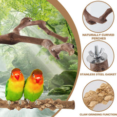 LIMIO plataforma redonda para aves, superficie estable para descanso seguro.