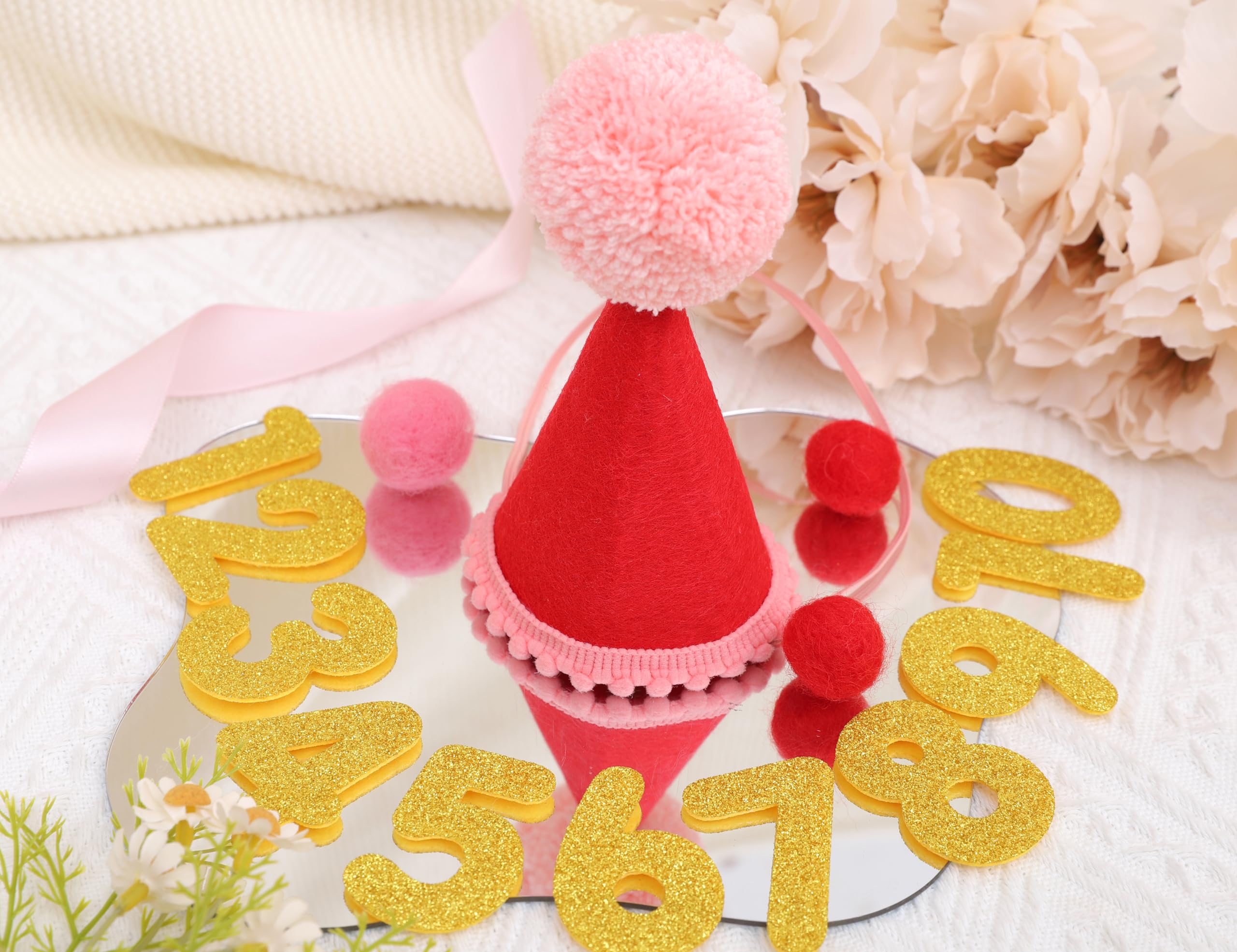 LINGANA Gorro de cumpleaños para mascota, ideal para uso diario y fiestas.