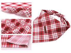 Bandana de algodón Lionet Paws, color rojo, suave y lavable para uso diario.