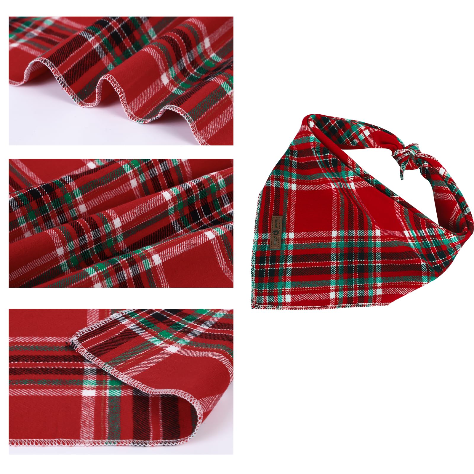 Detalle trasero de la bandana Lionet Paws, estilo navideño y cómodo