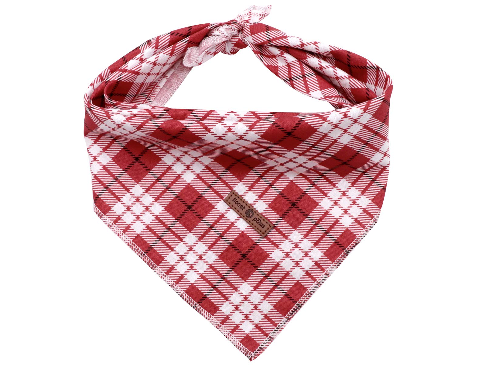 Bandana navideña Lionet Paws para perro, talla S, ideal para fotos festivas.