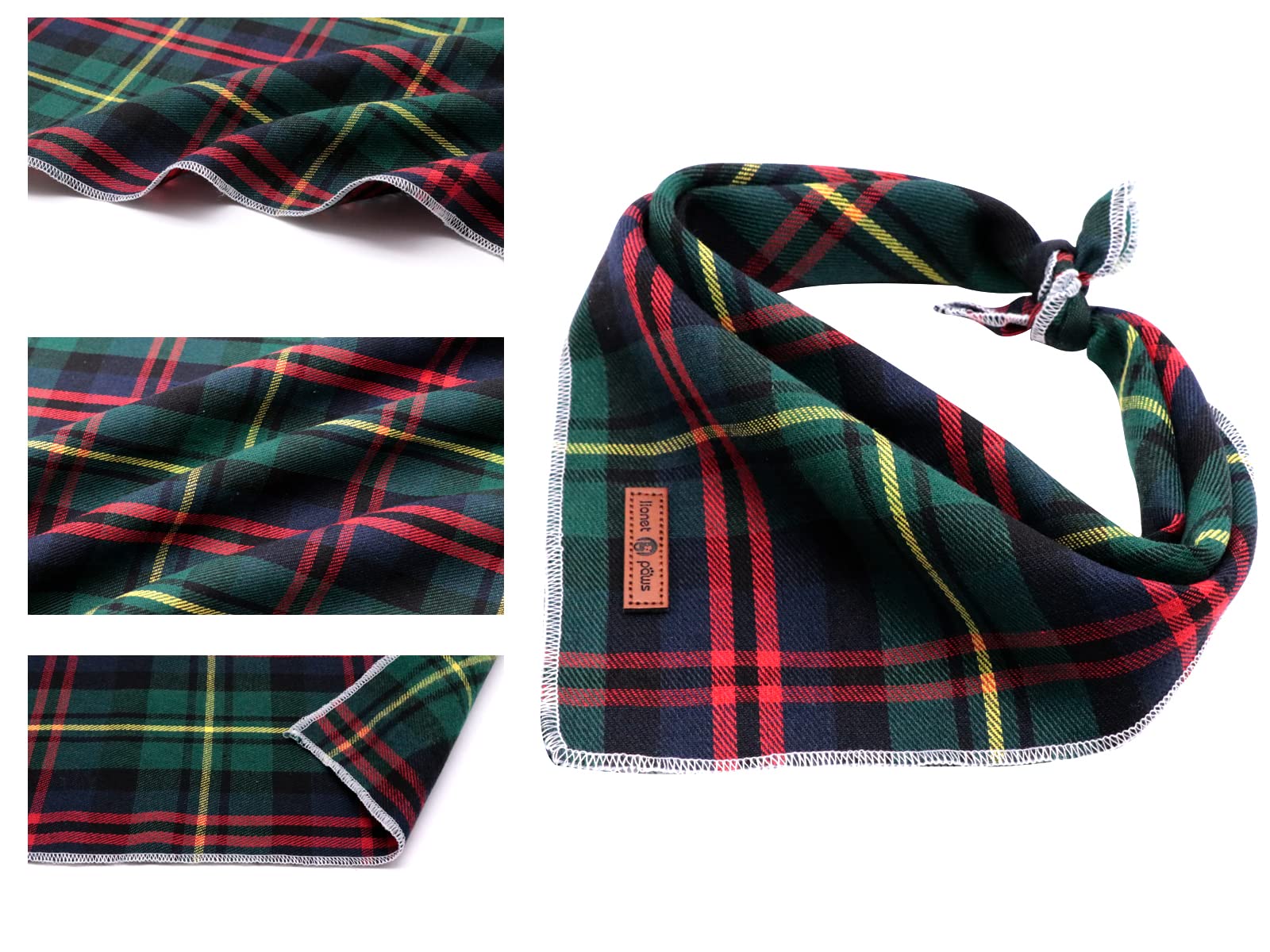 Bandana para perros medianos y grandes Lionet Paws, ajuste cómodo y seguro