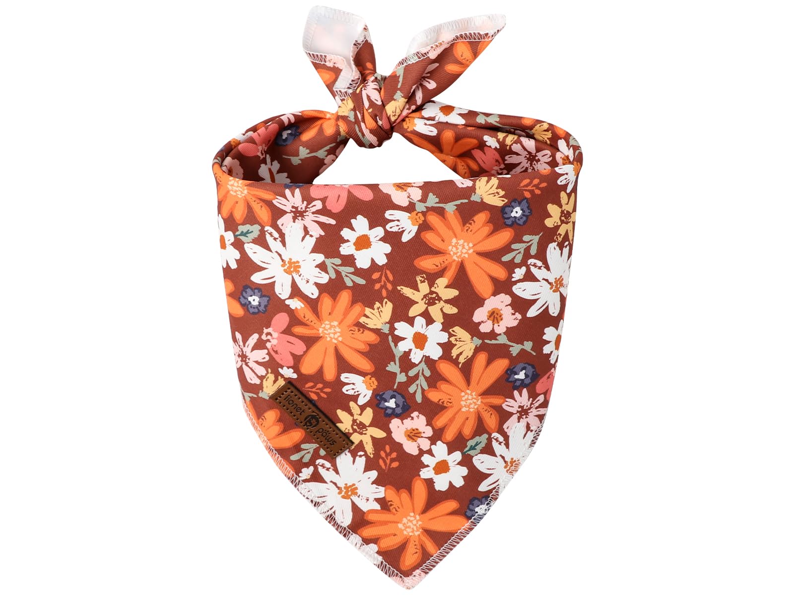 Bandana Lionet Paws para perro con motivo floral Oxalis, ideal para paseos.