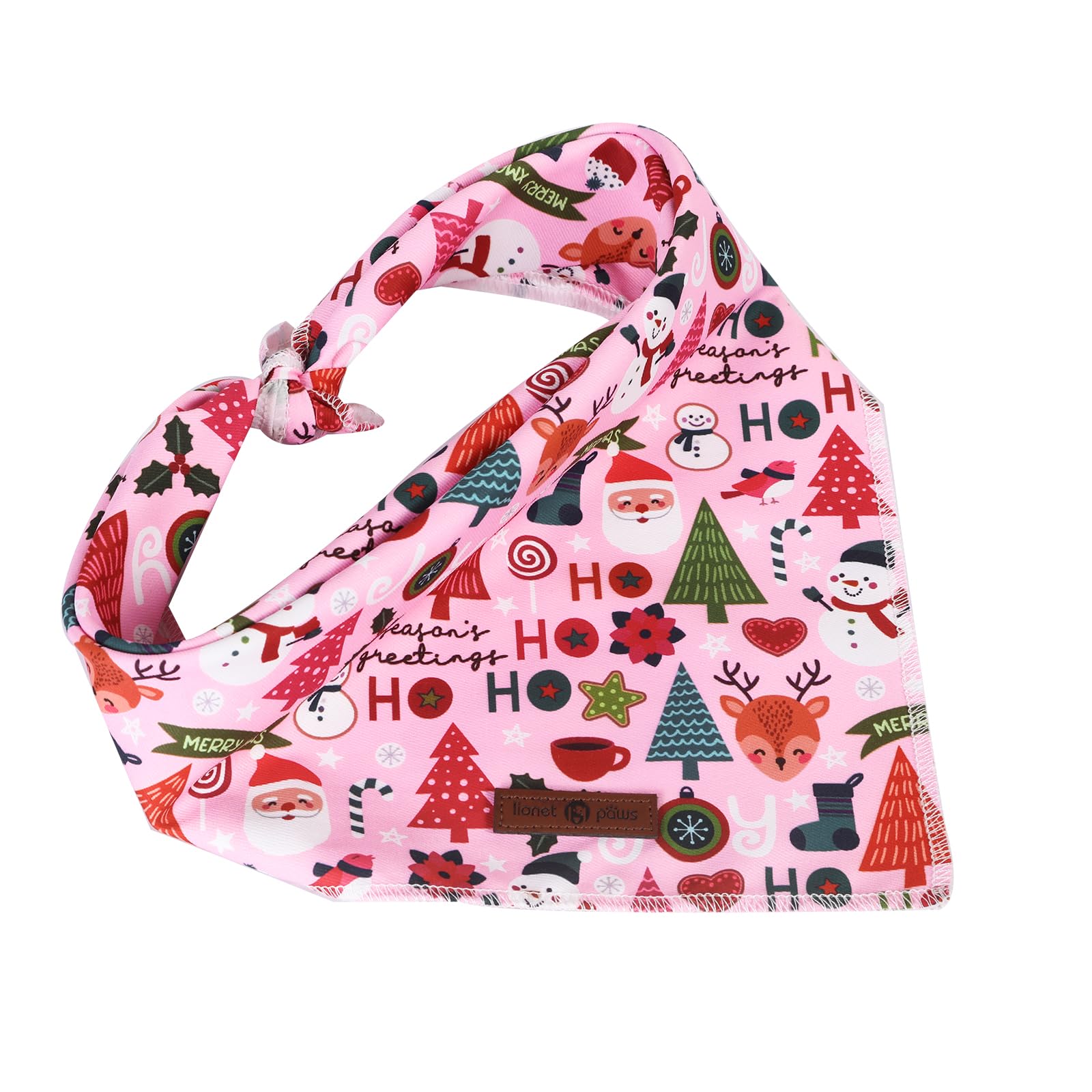 Regalo ideal para dueños de perros, bandana color rosa de Lionet Paws.