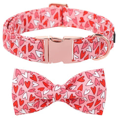 Collar Lionet Paws con lazo para San Valentín, perfecto para fotos.